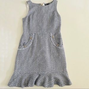Karl Lagerfeld Parir Tweed Dress Ruffle hem size 8